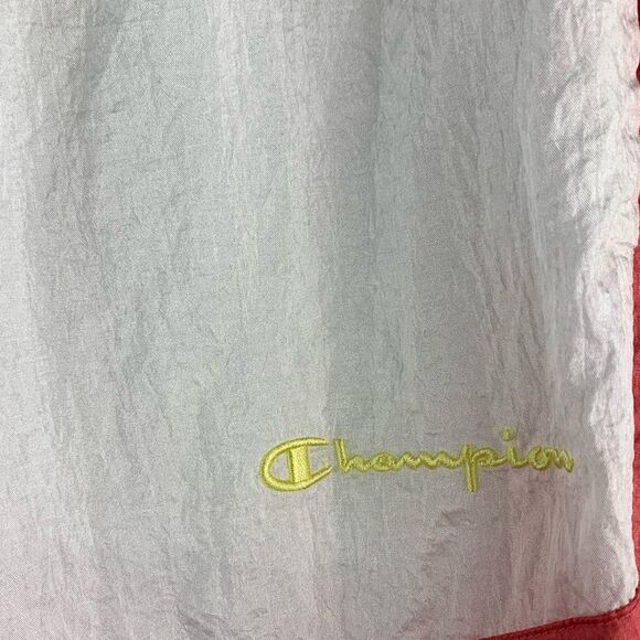 Champion Woven Retro Colorblock White Track Pants Elastic Waist Y2K Men’s Medium - Picture 7 of 10